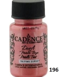 CADENCE Farba Dora metalik 196 RÓŻOWY SORBET  50ml / PINK SORBET 196